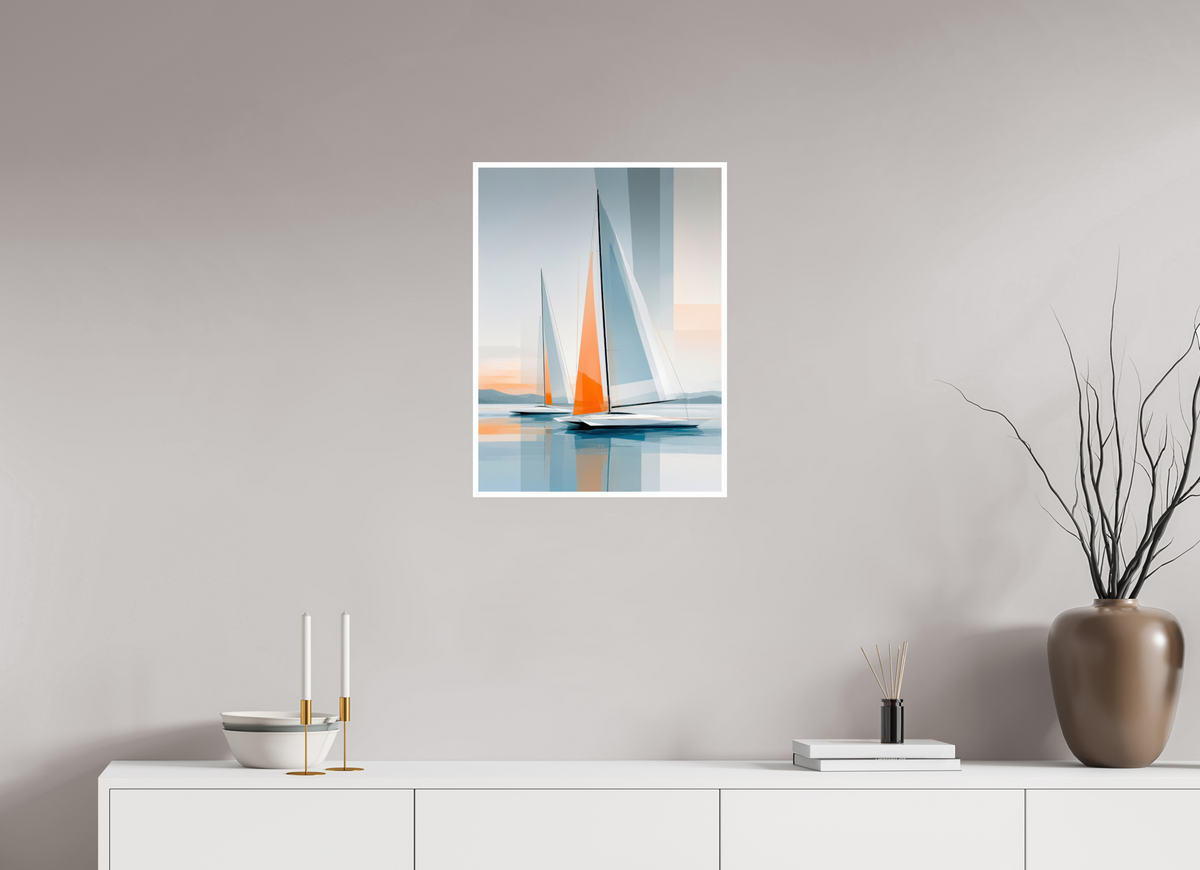 45 x 60 cm, Fine Art Print Hahnemühle Baryta Orange im Blau