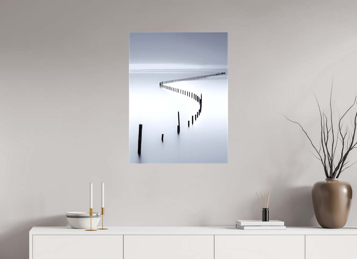 60 x 80 cm, Leinwand glänzend Lichtweg im Watt