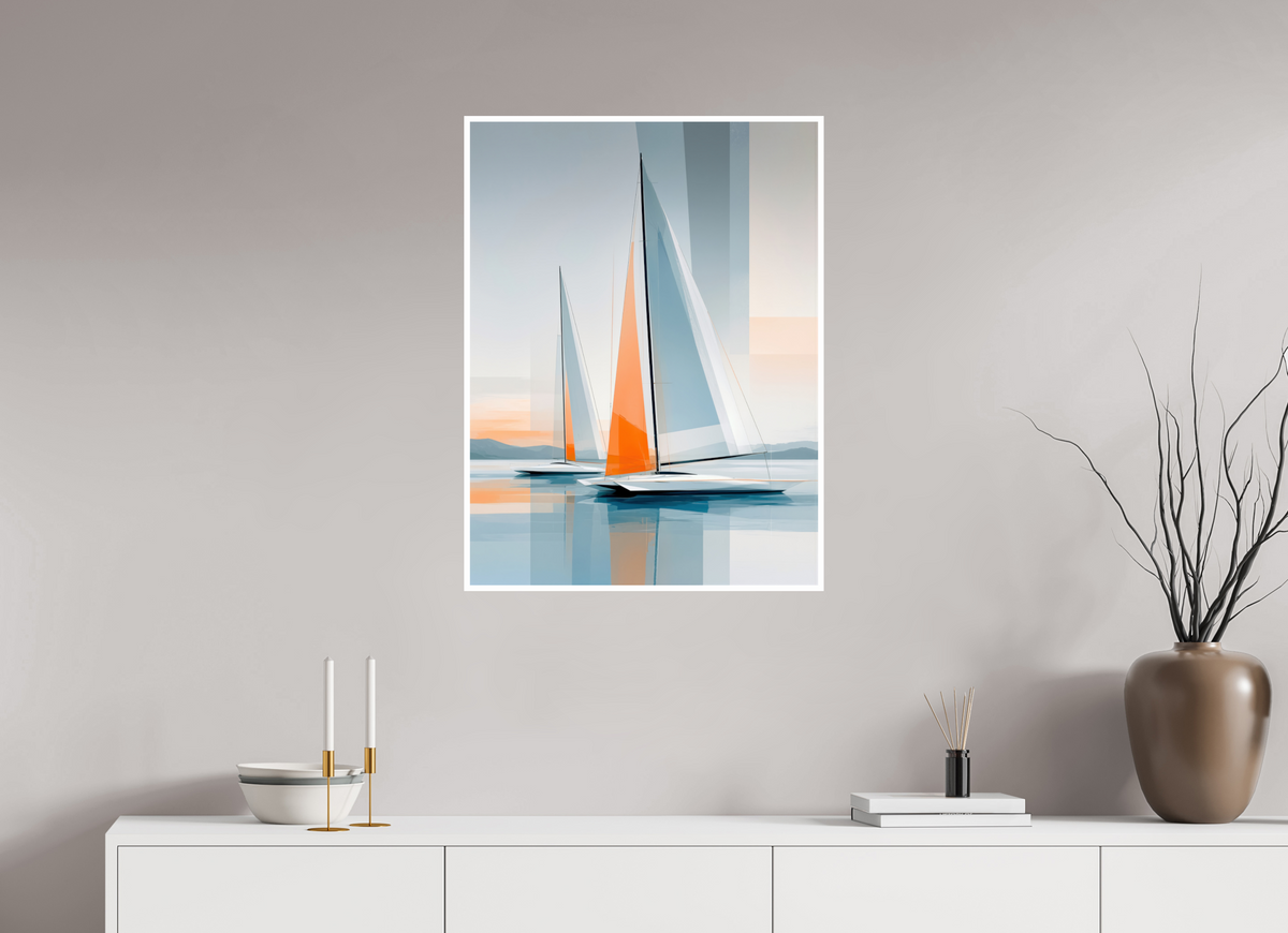 60 x 80 cm, Fine Art Print Hahnemühle Baryta Orange im Blau