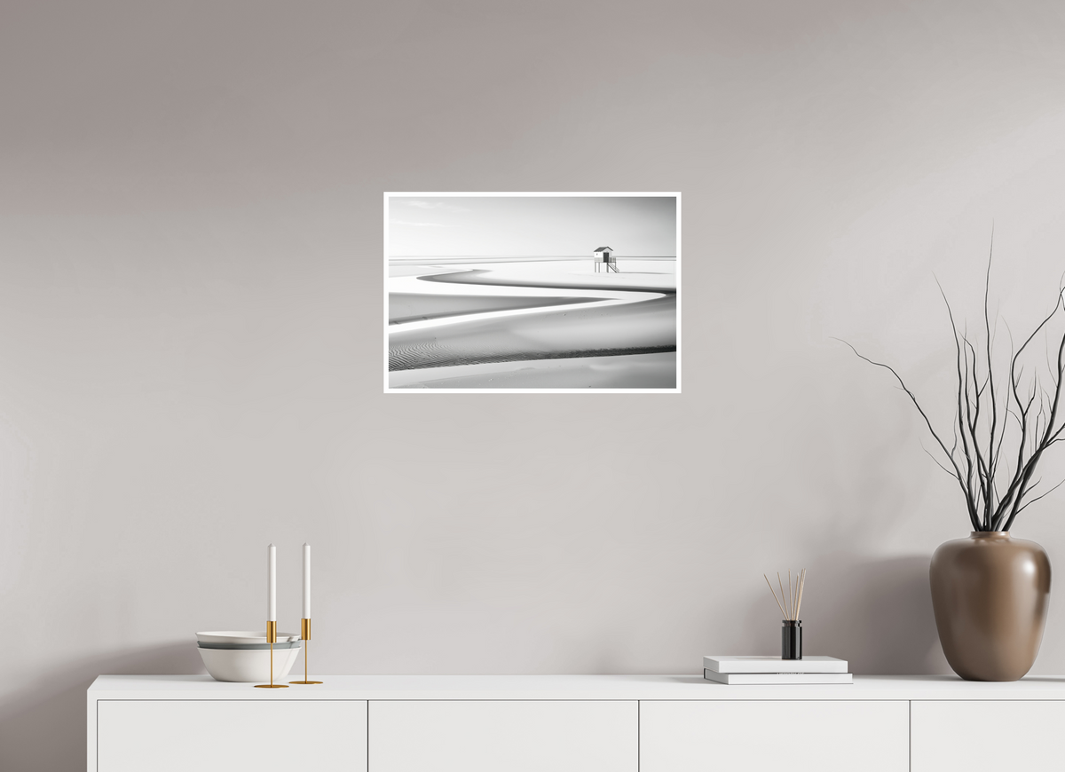 60 x 40 cm, Fine Art Print Hahnemühle Baryta Pfahlhaus im Wattenmeer-01