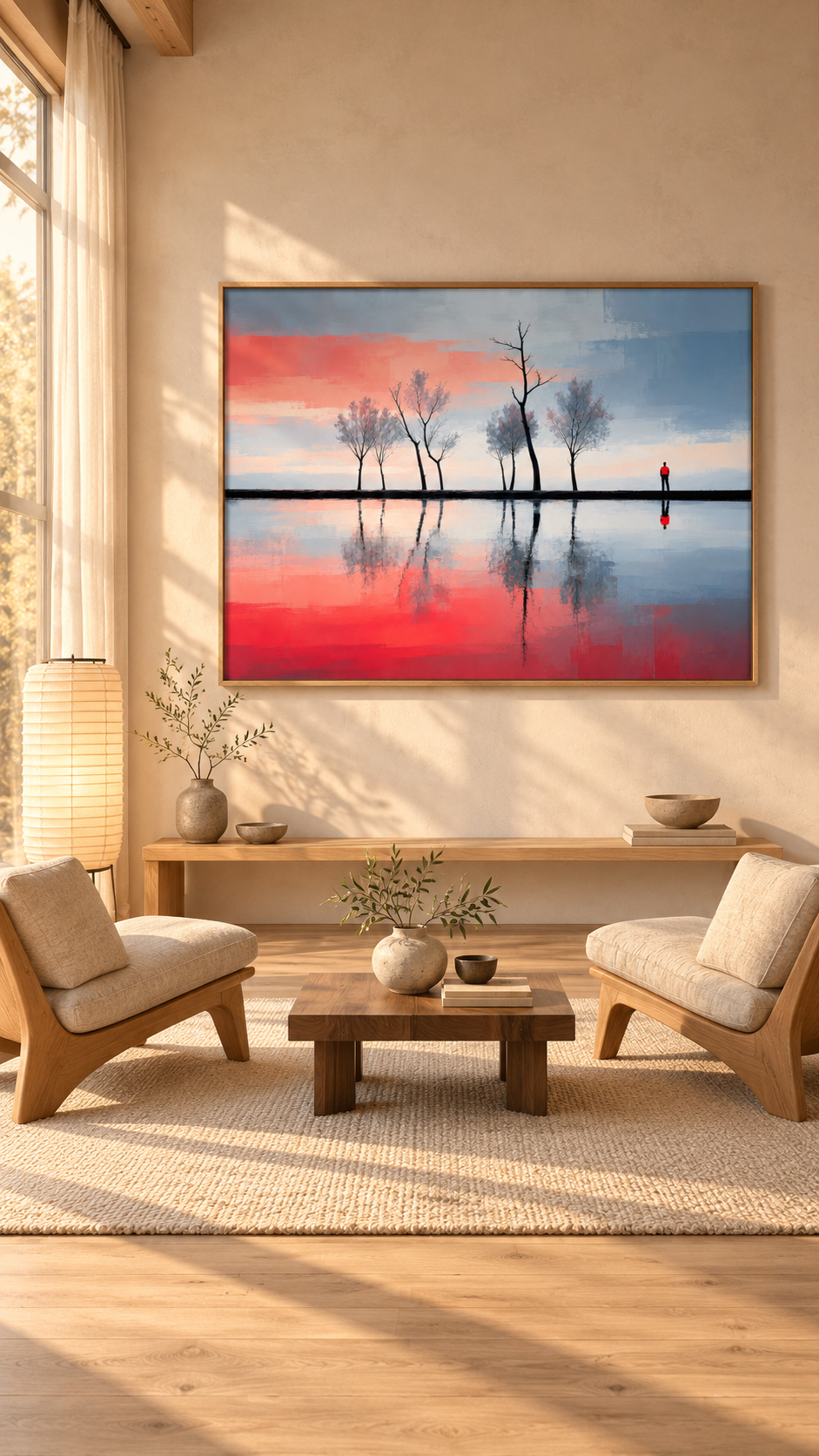 Stilles Ufer - Zwischen Licht und Spiegelung--Wandkunst, Fine Art Print, Leinwand, Acryldruck