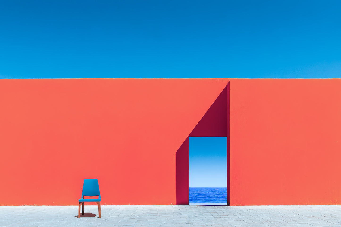 Minimalistische Leinwandkunst – Einladung zur Weite-02 – klare geometrische Komposition