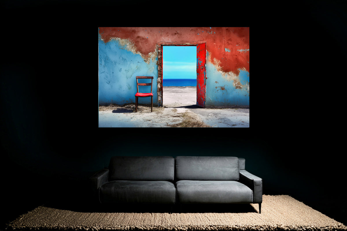 Vista mare-03—Arte da parete, stampa d'arte, tela, stampa su acrilico
