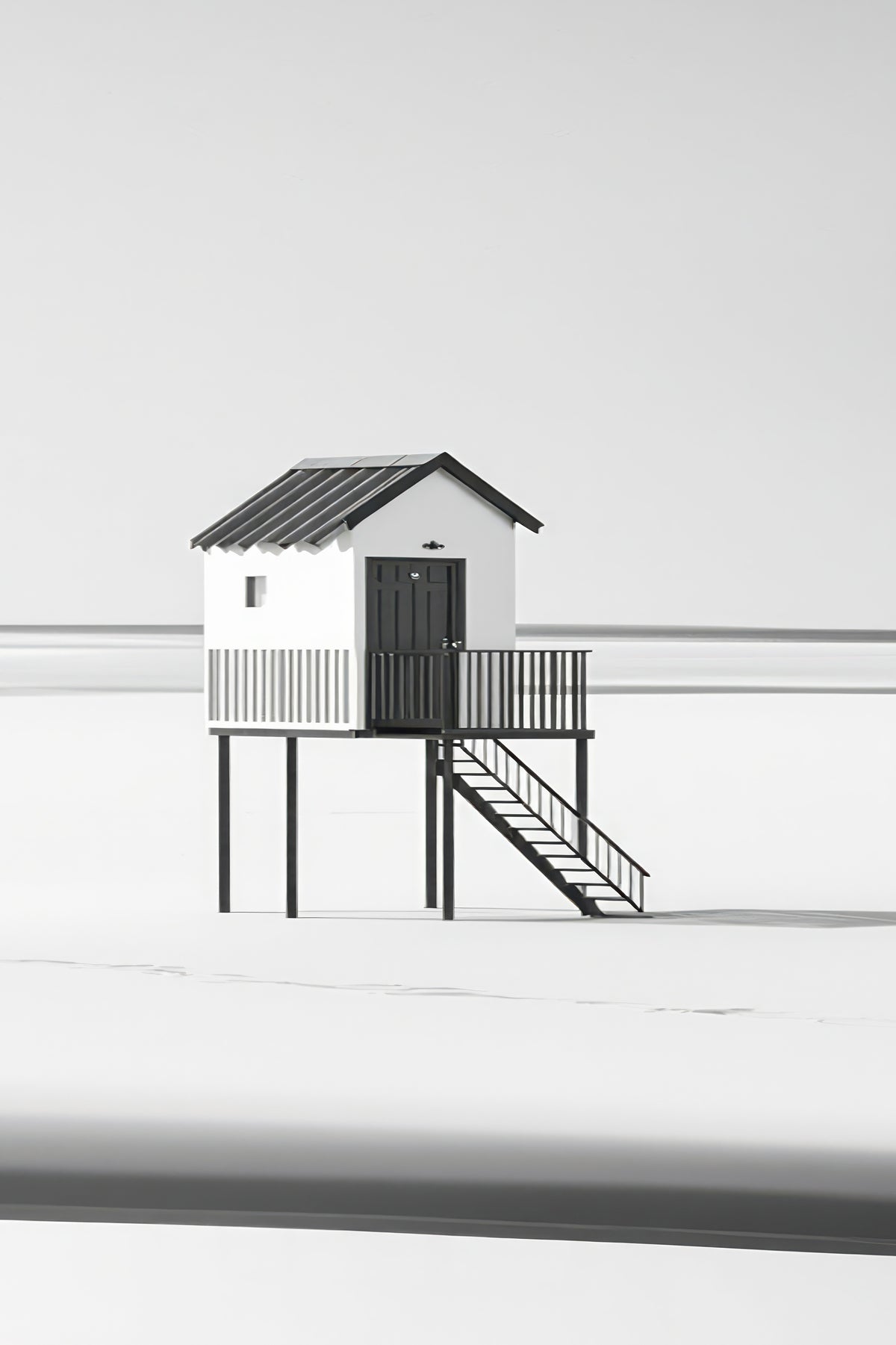 Palafitta nel Mare dei Wadden-01—Arte da parete, stampa Fine Art, tela, stampa su acrilico
