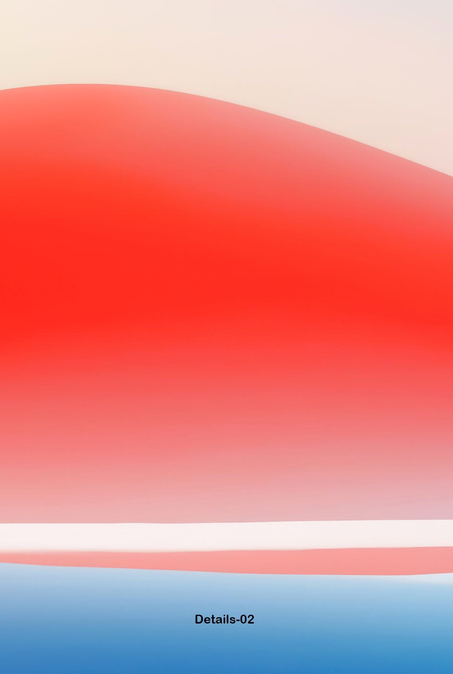 Rotes Leuchten, blaue Stille—Wandkunst, Fine Art Print, Leinwand, Acryldruck, Alu-Dibond