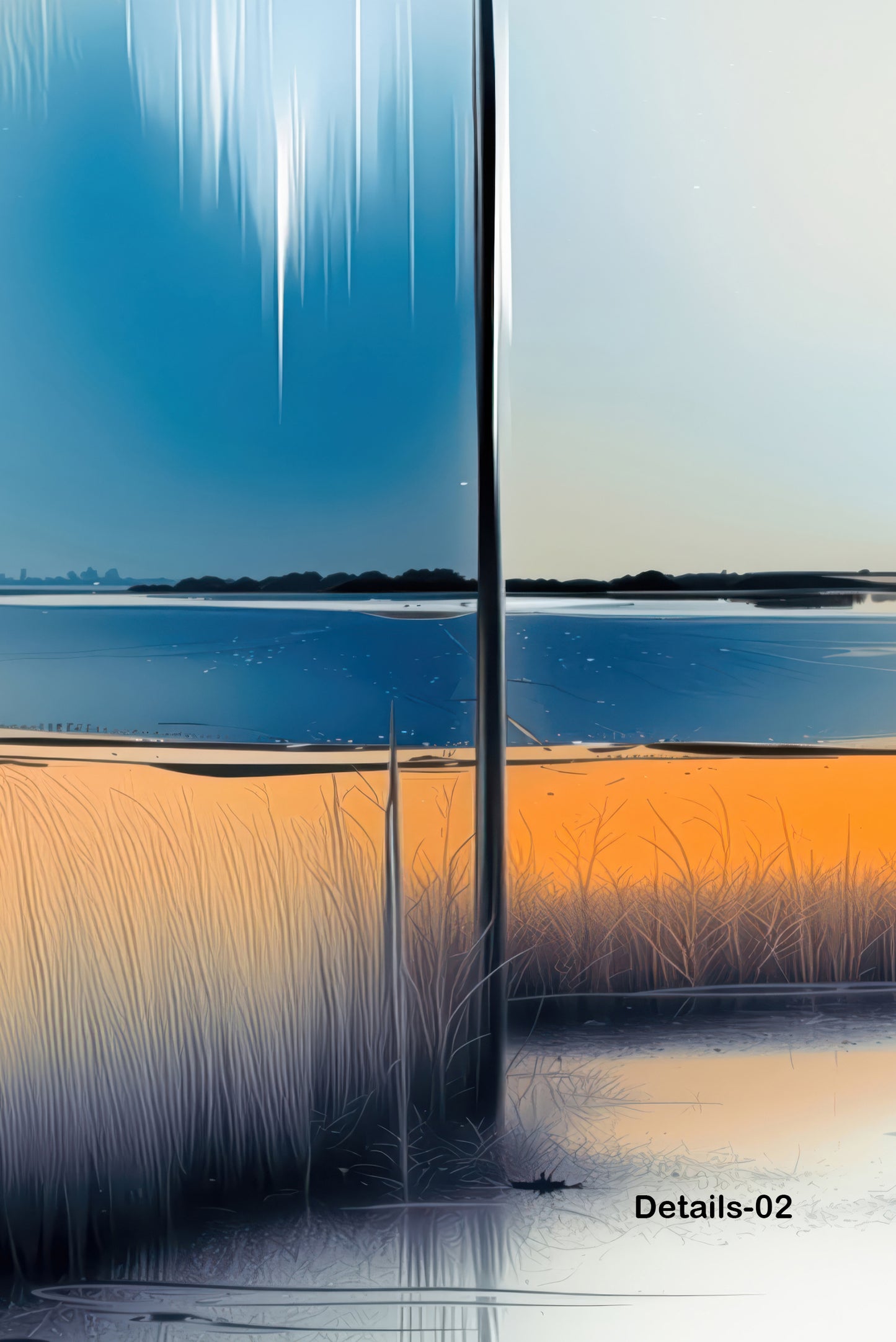 Salzwiese im schwebenden Licht—Wandkunst, Fine Art Print, Leinwand, Acryldruck, Alu-Dibond