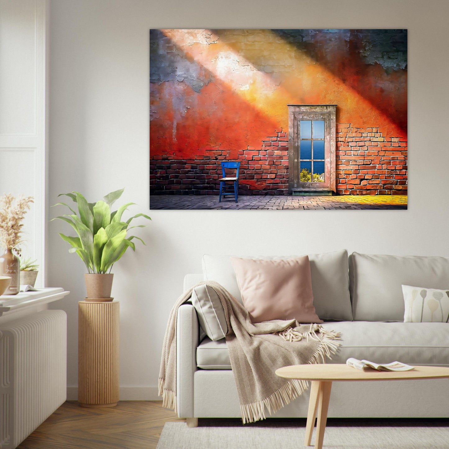 Masonry Sea View-02d, mural in lost-place look