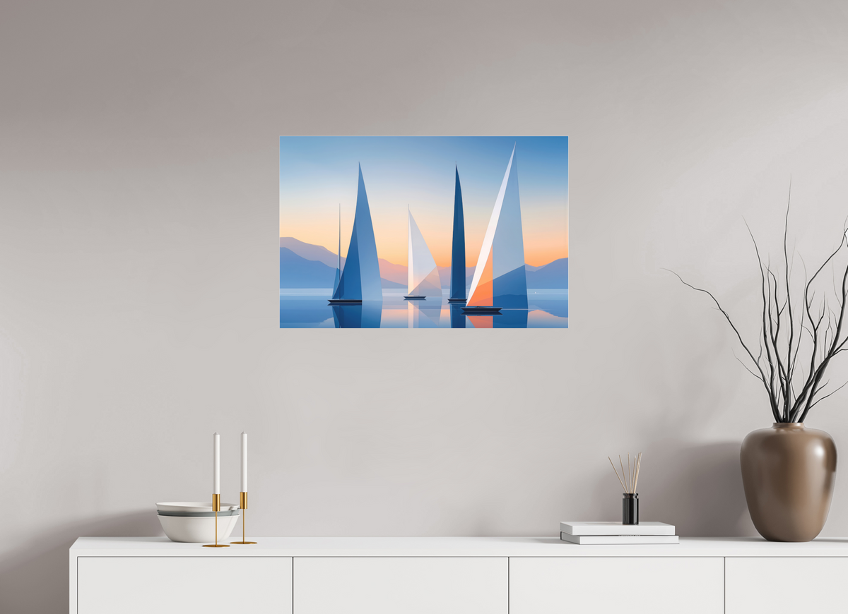 75 x 50 cm, Fine Art Pigmentdruck hinter Acrylglas Segel der Stille