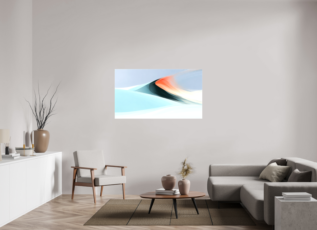 144 x 81 cm, Leinwand glänzend Licht über der Düne