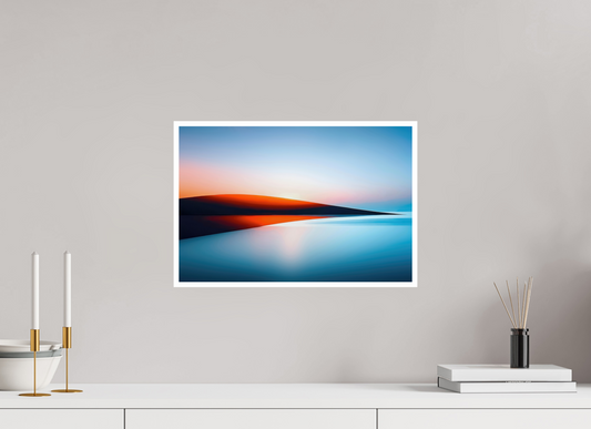 45 x 30 cm, Fine Art Print Hahnemühle Baryta Lichtlinie am Horizont-01—Wandkunst, Fine Art Print, Leinwand, Acryldruck, Alu-Dibond
