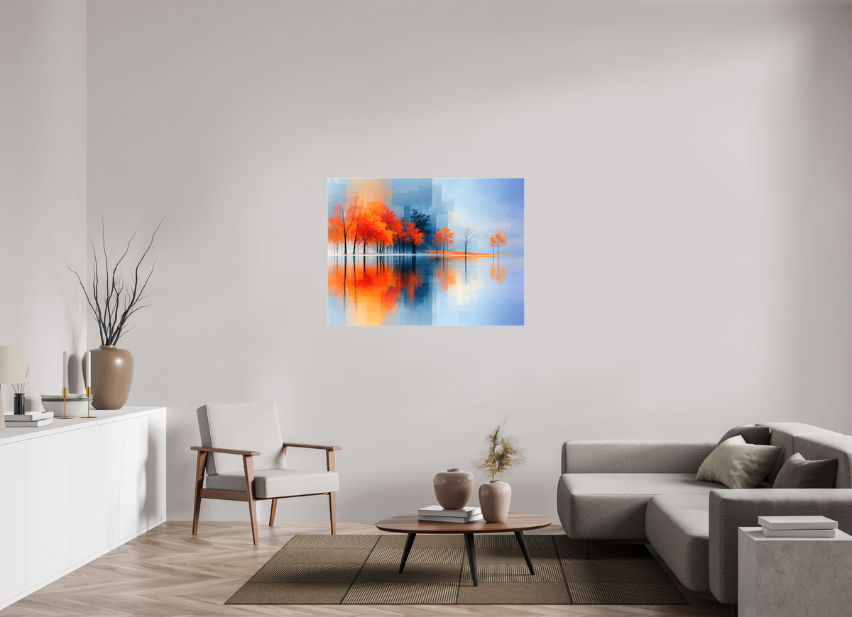 120 x 90 cm, Leinwand glänzend Uferglut