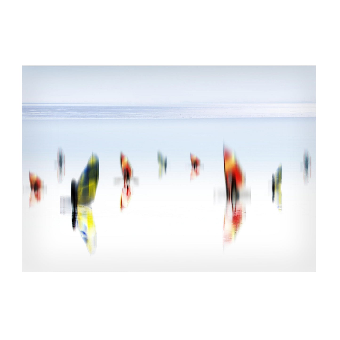 Windsurfer abstract, pack of 10 greeting cards (EU), size A6 (10.5 x 14.8 cm), matte paper, with envelopes, cards, maritime
