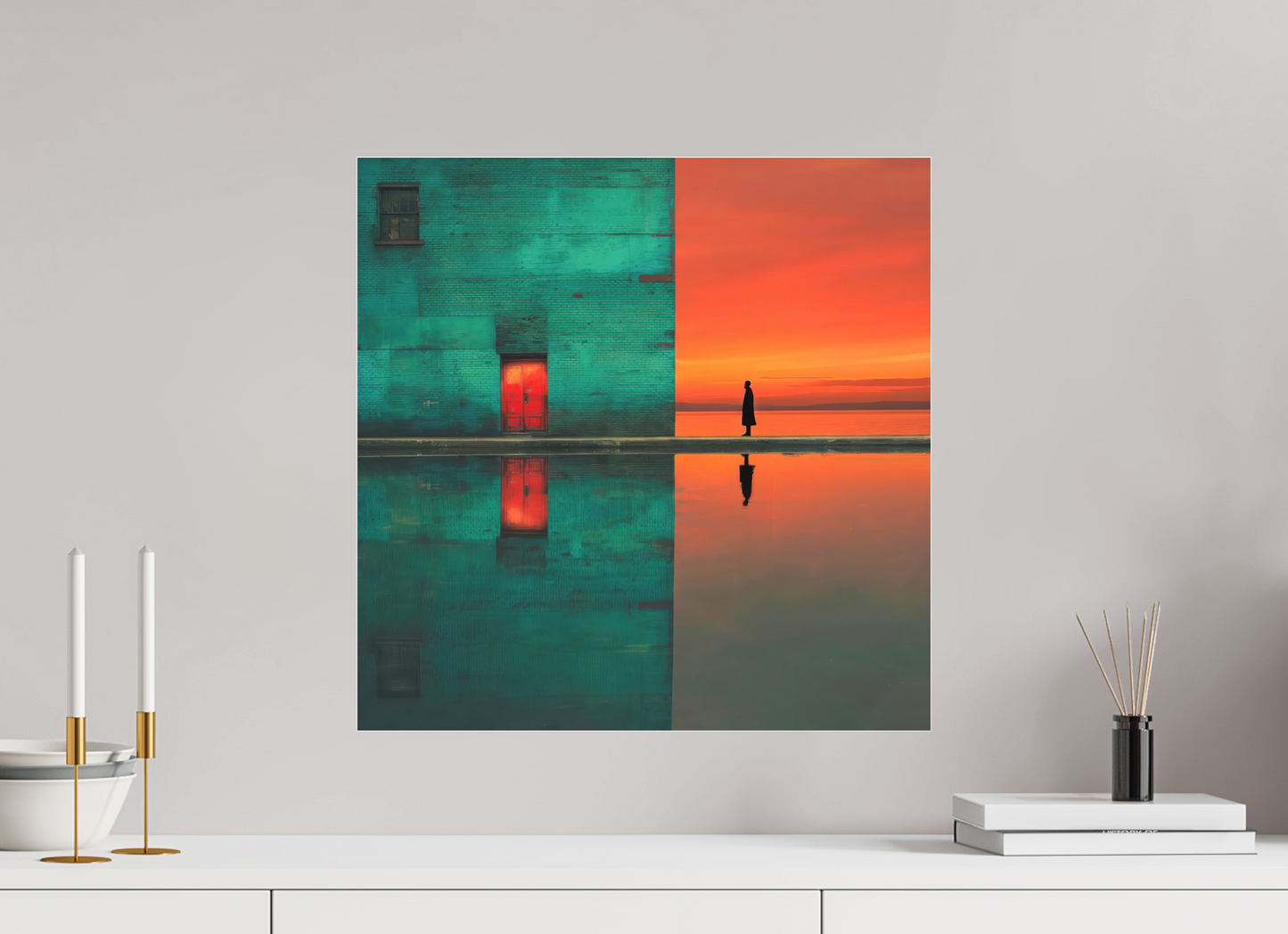 50 x 50 cm, Fine Art Pigmentdruck hinter Acrylglas Schwelle zum Meer