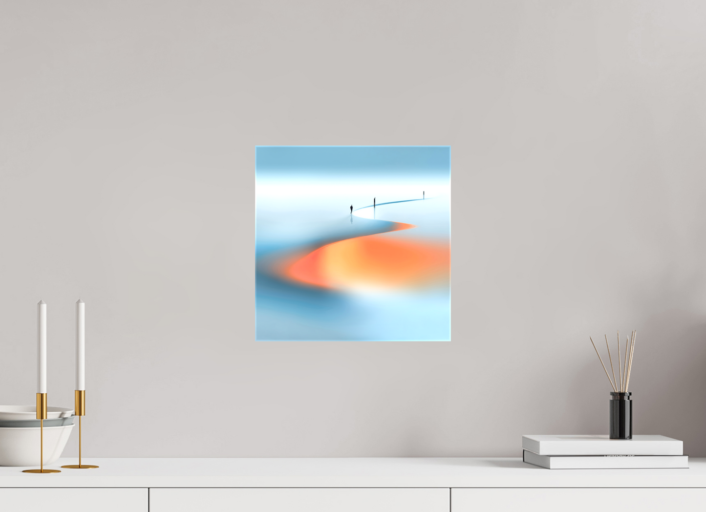 30 x 30 cm, Leinwand glänzend Weg der Gezeiten - square