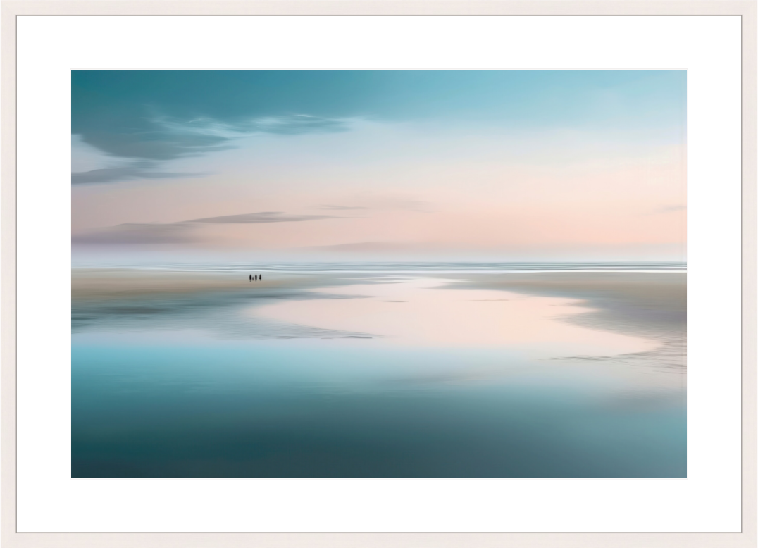 Main image Menschen im Wattenmeer-01—Wandkunst, Fine Art Print, Leinwand, Acryldruck, Alu-Dibond