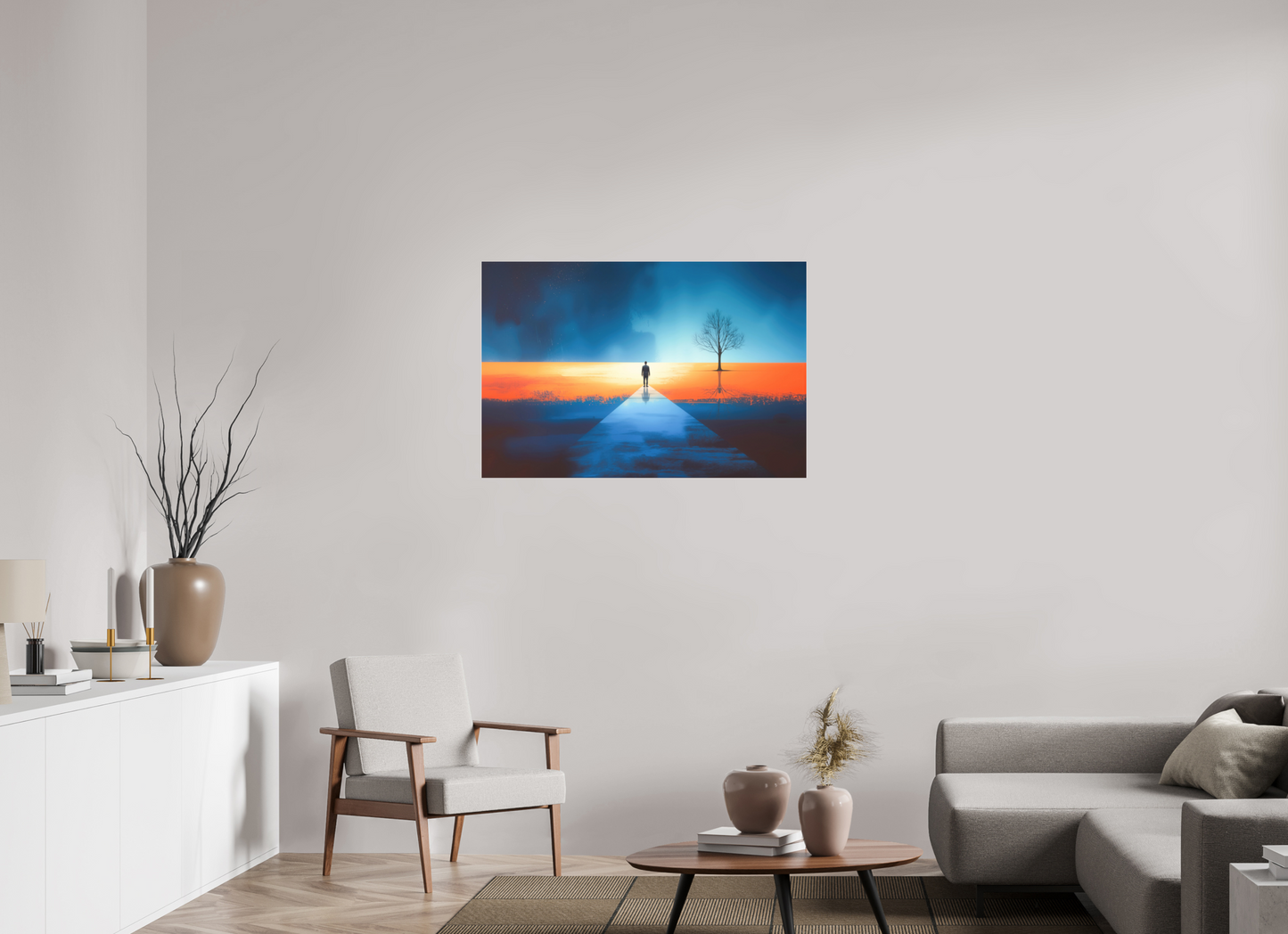 105 x 70 cm, Fine Art Pigmentdruck hinter Acrylglas Der Pfad ins Zwischenlicht