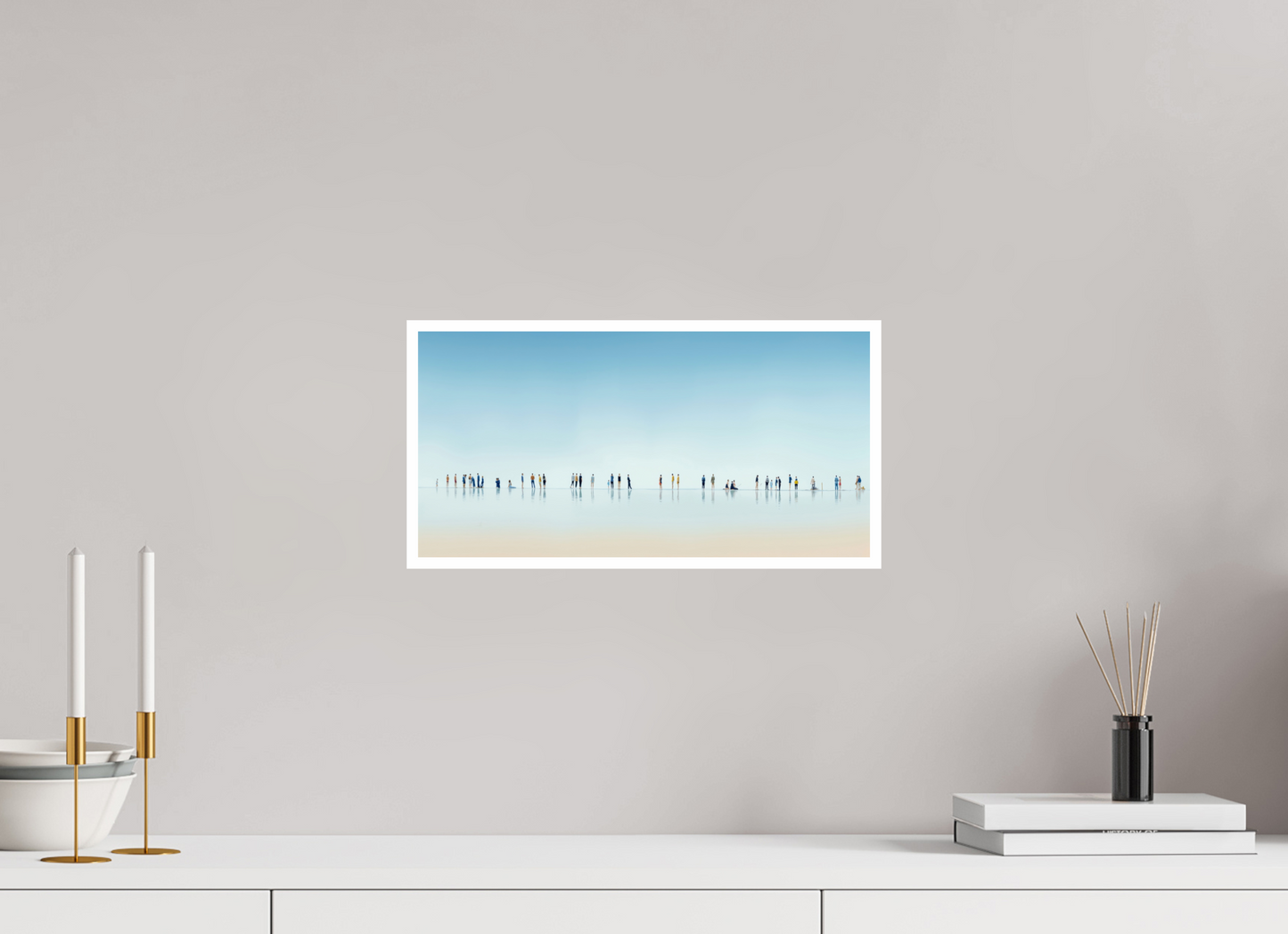 40 x 20 cm, Fine Art Print Hahnemühle Baryta Menschen am Strand-01-21