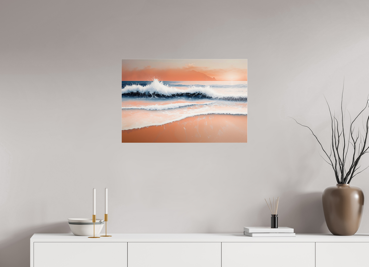 75 x 50 cm, Acrylglas glänzend standard Brandung in Pastell—Wandkunst, Fine Art Print, Leinwand, Acryldruck, Alu-Dibond
