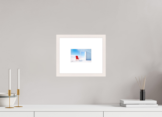 15 x 10 cm, Fine Art Print gerahmt Blick durch die Tür surreal-02