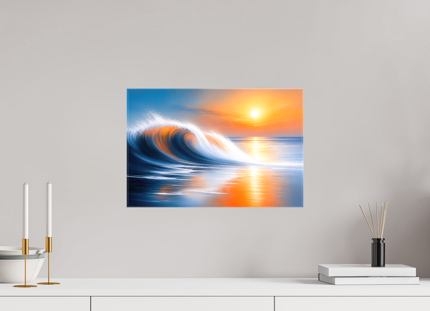 45 x 30 cm, Leinwand glänzend Tragendes Licht