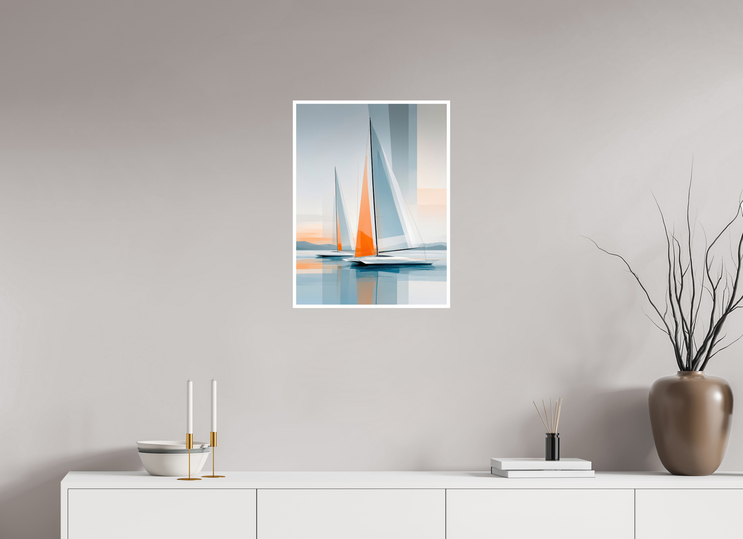45 x 60 cm, Fine Art Print Hahnemühle Baryta Orange im Blau