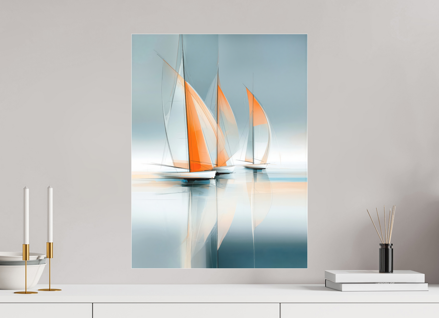 45 x 60 cm, Fine Art Pigmentdruck hinter Acrylglas Linien im Wind