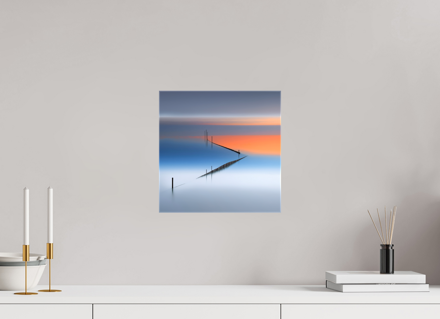 30 x 30 cm, Leinwand glänzend Stille Linien