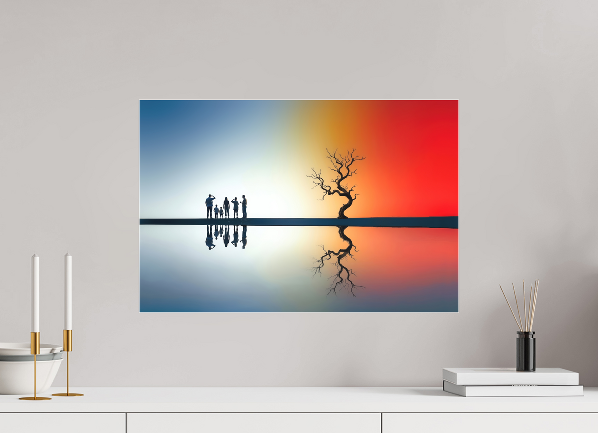 60 x 40 cm, Fine Art Pigmentdruck hinter Acrylglas Begegnung am stillen Meer—Wandkunst, Fine Art Print, Leinwand, Acryldruck, Alu-Dibond