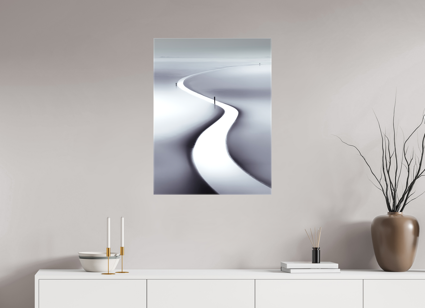 60 x 80 cm, Leinwand glänzend Wattenmeer-103