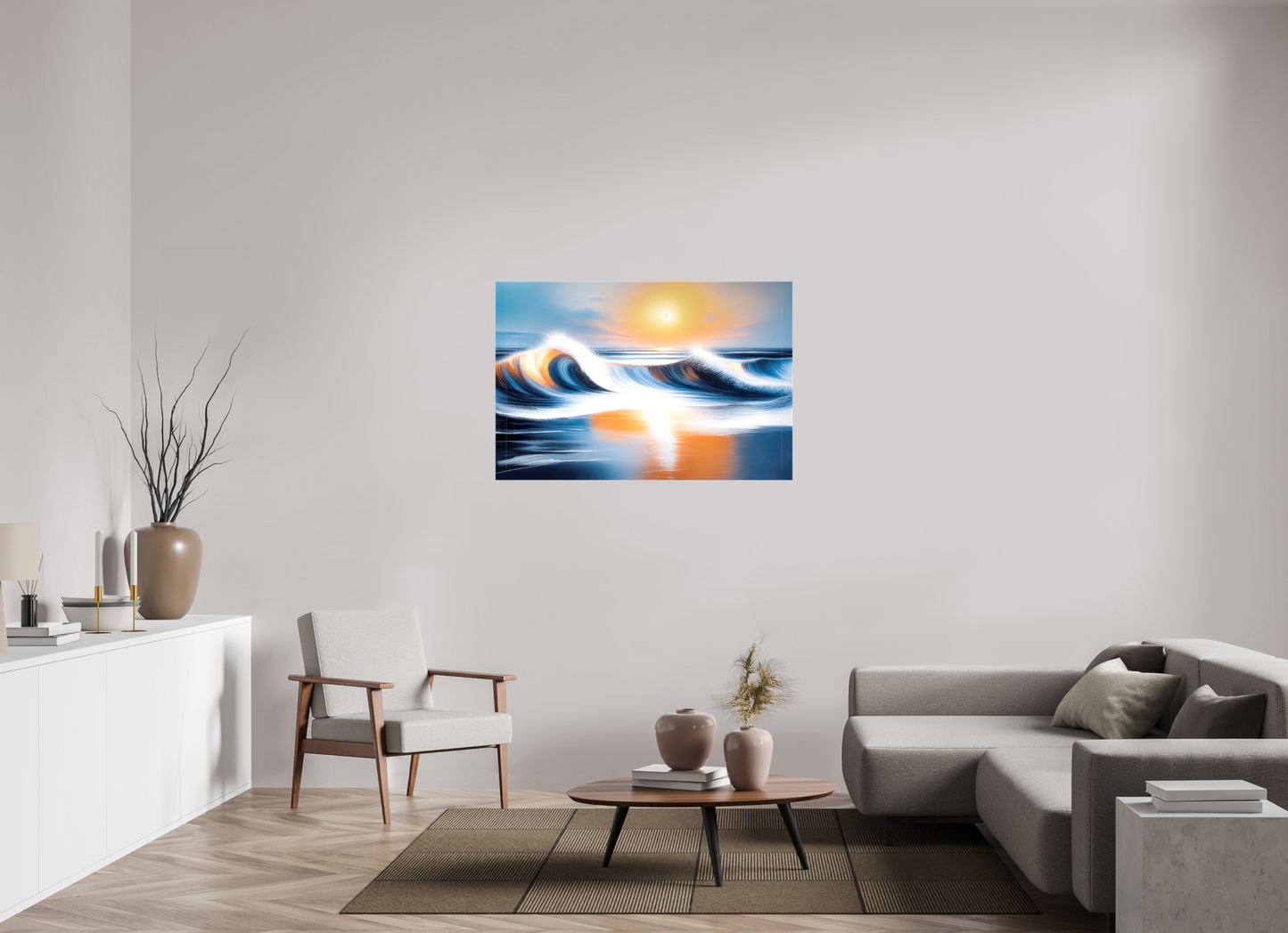 120 x 80 cm, Leinwand glänzend Dialog der Wellen