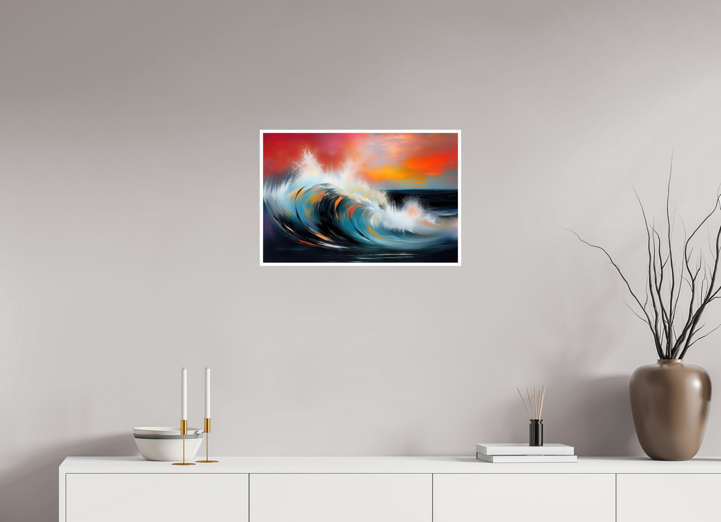 60 x 40 cm, Fine Art Print Hahnemühle Baryta Glühende Brandung