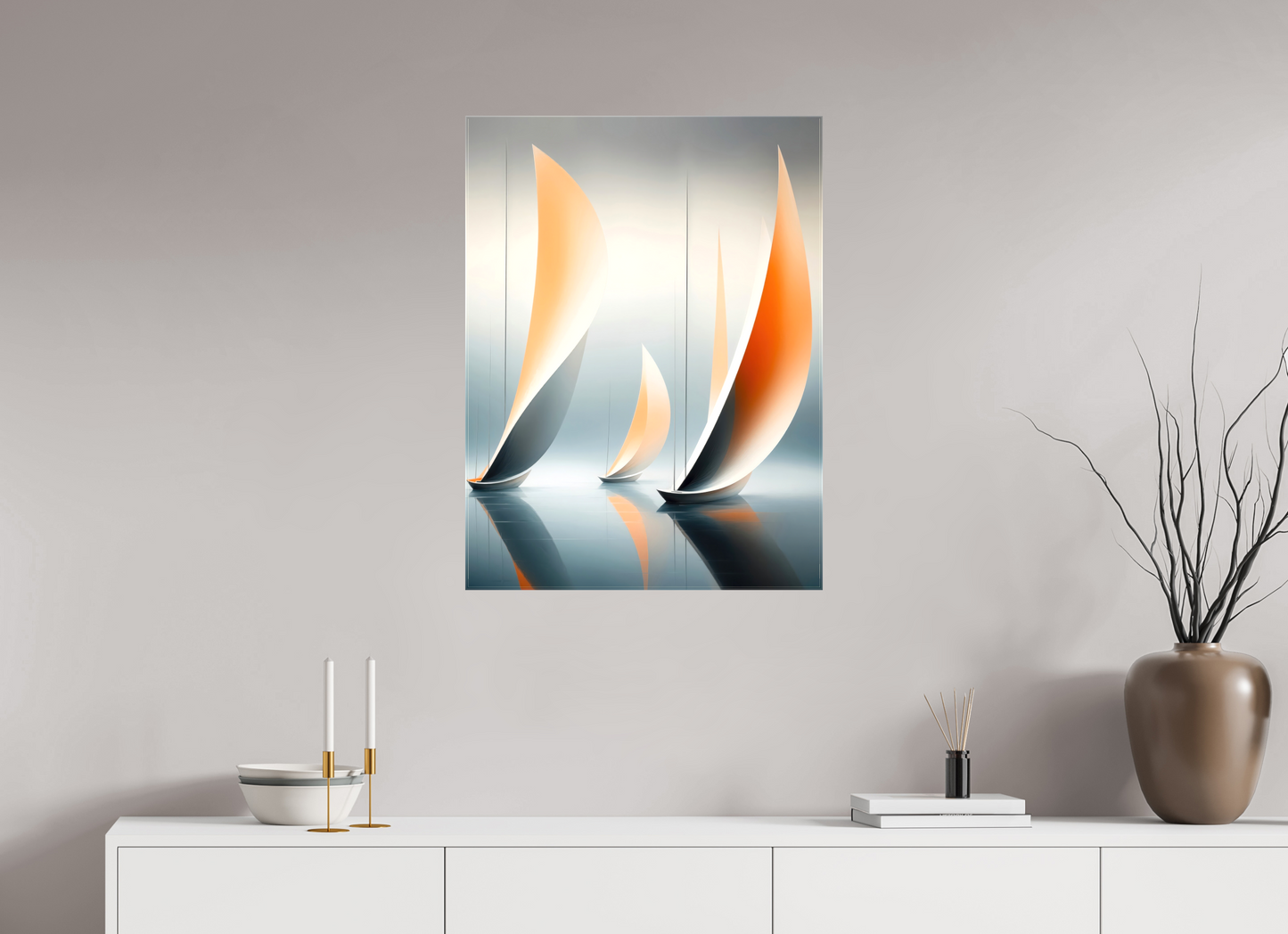 60 x 80 cm, Leinwand glänzend Drei im Licht