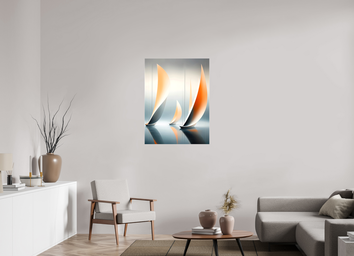 75 x 100 cm, Leinwand glänzend Drei im Licht