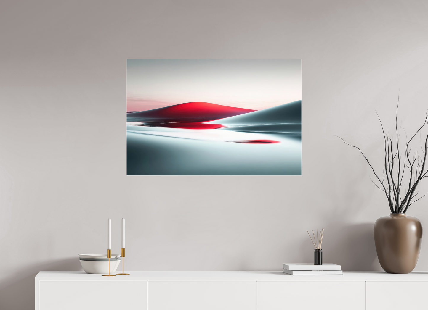 90 x 60 cm, Acrylglas glänzend standard Die Stille der Dünen-06—Wandkunst, Fine Art Print, Leinwand, Acryldruck, Alu-Dibond