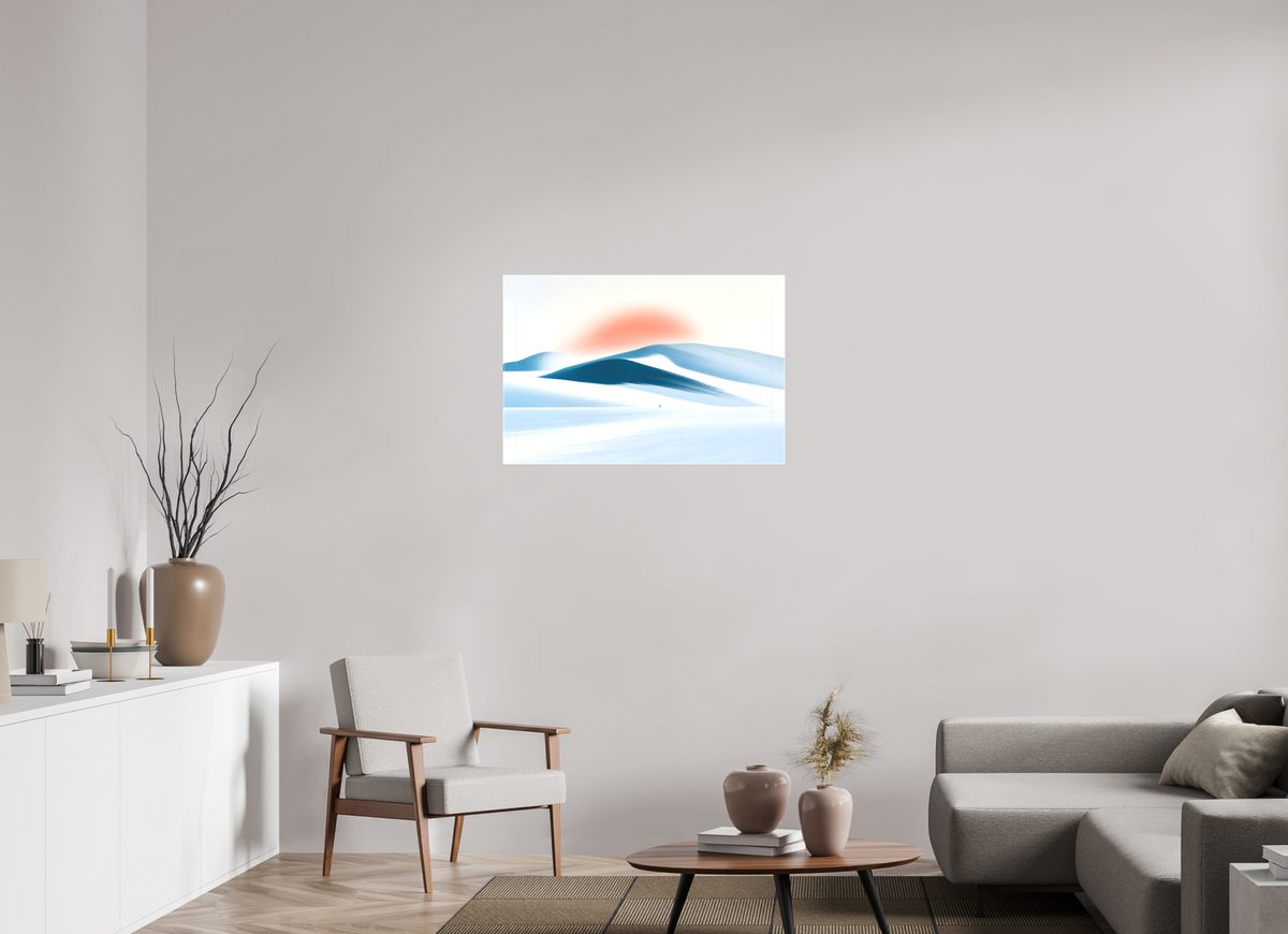 90 x 60 cm, Leinwand glänzend Spur in der Stille