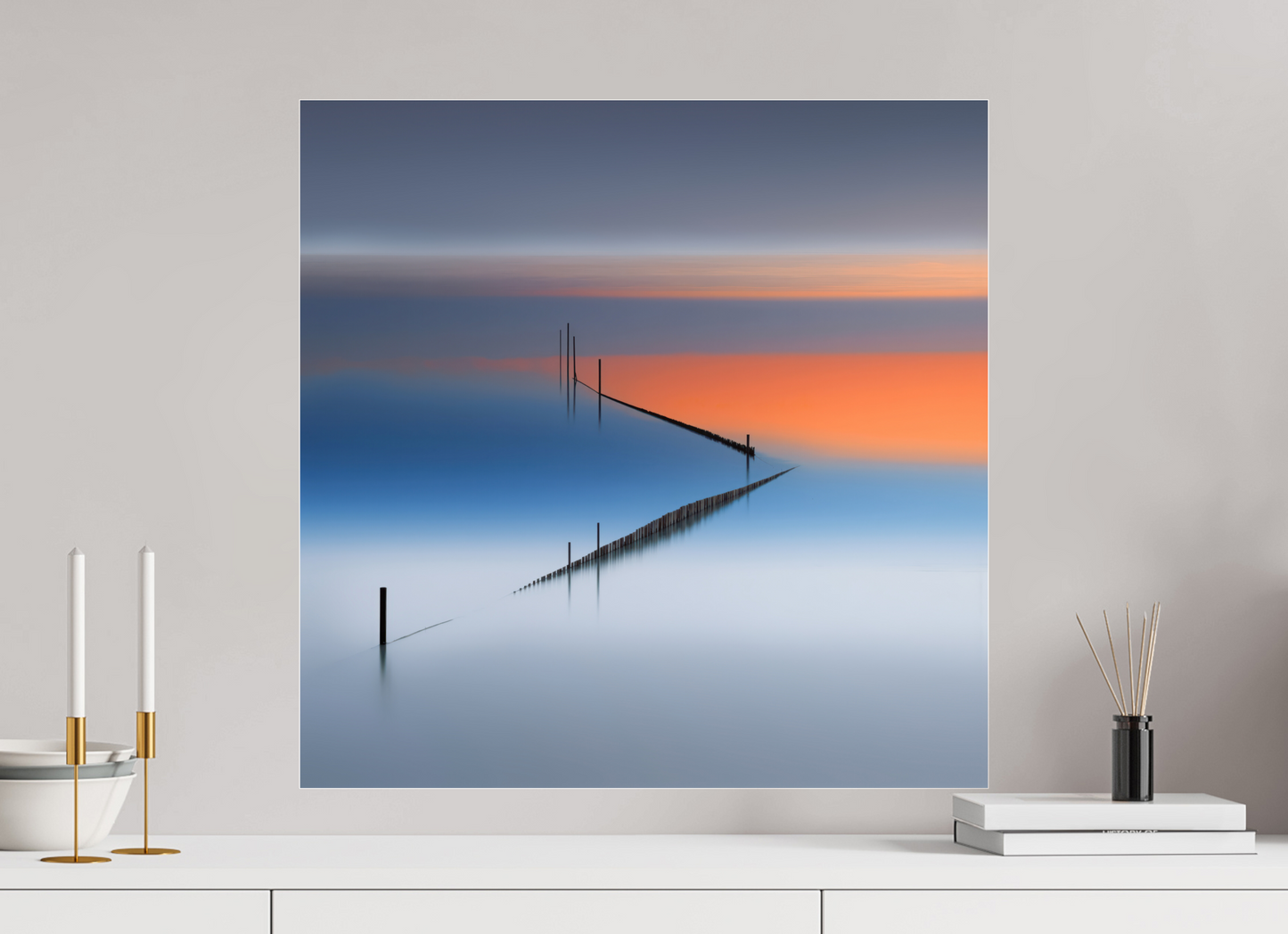 60 x 60 cm, Acrylglas glänzend standard Stille Linien