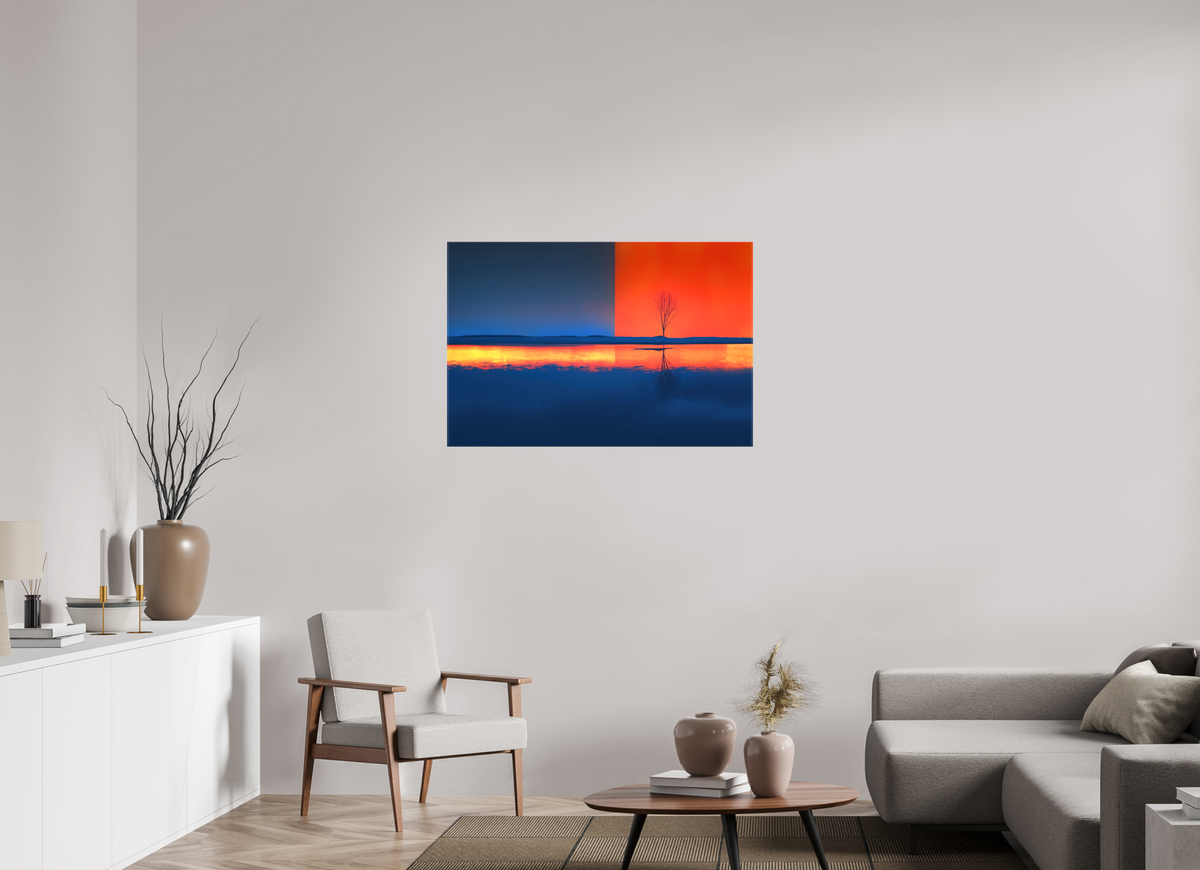 105 x 70 cm, Leinwand glänzend Grenze des Lichts—Wandkunst, Fine Art Print, Leinwand, Acryldruck, Alu-Dibond