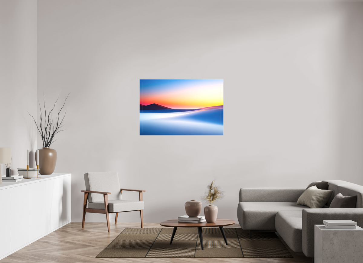 120 x 80 cm, Leinwand glänzend Die Stille der Dünen-02—Wandkunst, Fine Art Print, Leinwand, Acryldruck, Alu-Dibond