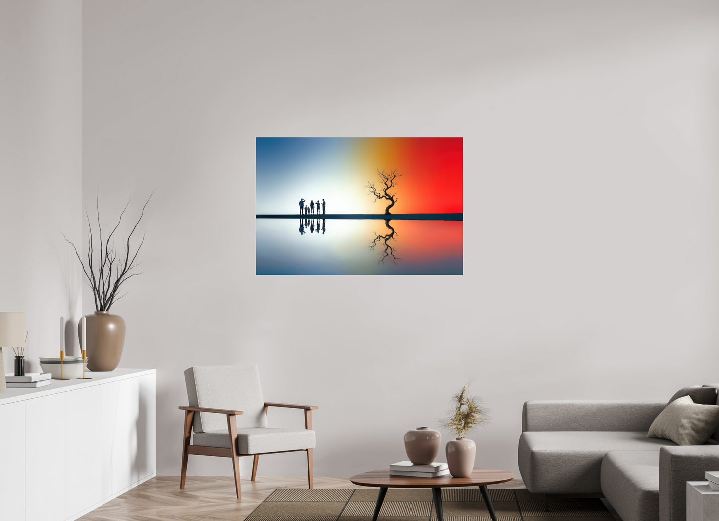 120 x 80 cm, Acrylglas glänzend standard Begegnung am stillen Meer