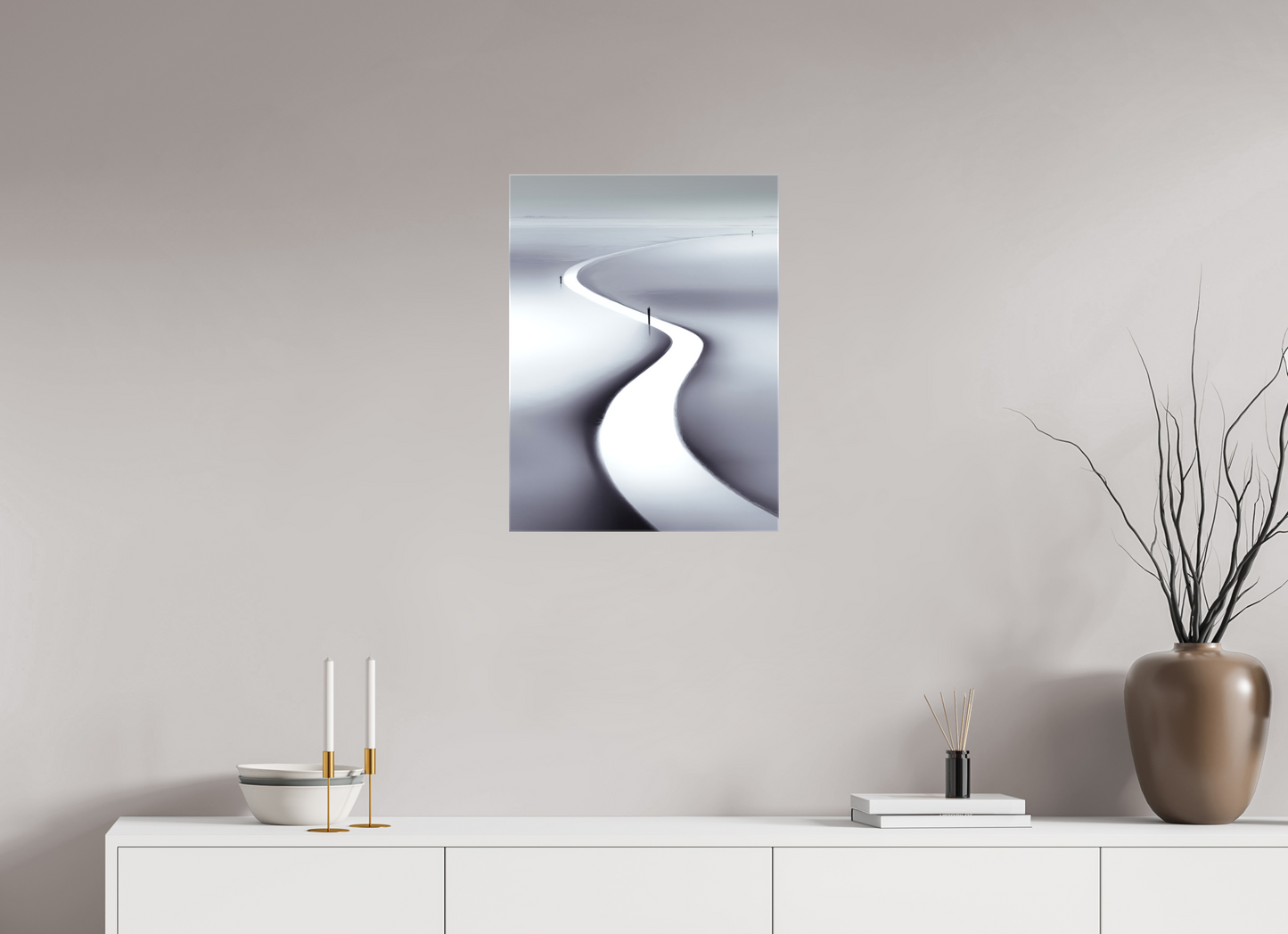 45 x 60 cm, Leinwand glänzend Wattenmeer-103