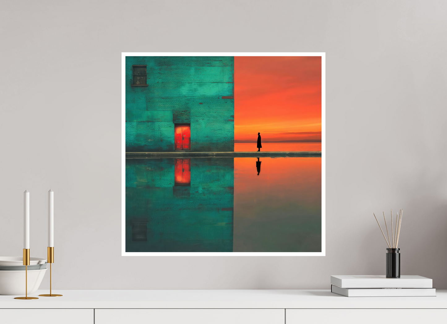 50 x 50 cm, Fine Art Print Hahnemühle Baryta Schwelle zum Meer—Wandkunst, Fine Art Print, Leinwand, Acryldruck, Alu-Dibond
