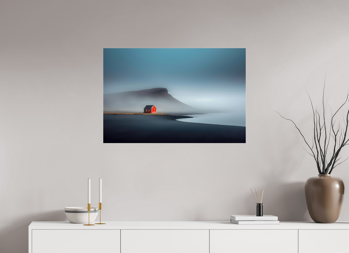 90 x 60 cm, Acrylglas glänzend standard Haus am Meer-01—Wandkunst, Fine Art Print, Leinwand, Acryldruck, Alu-Dibond