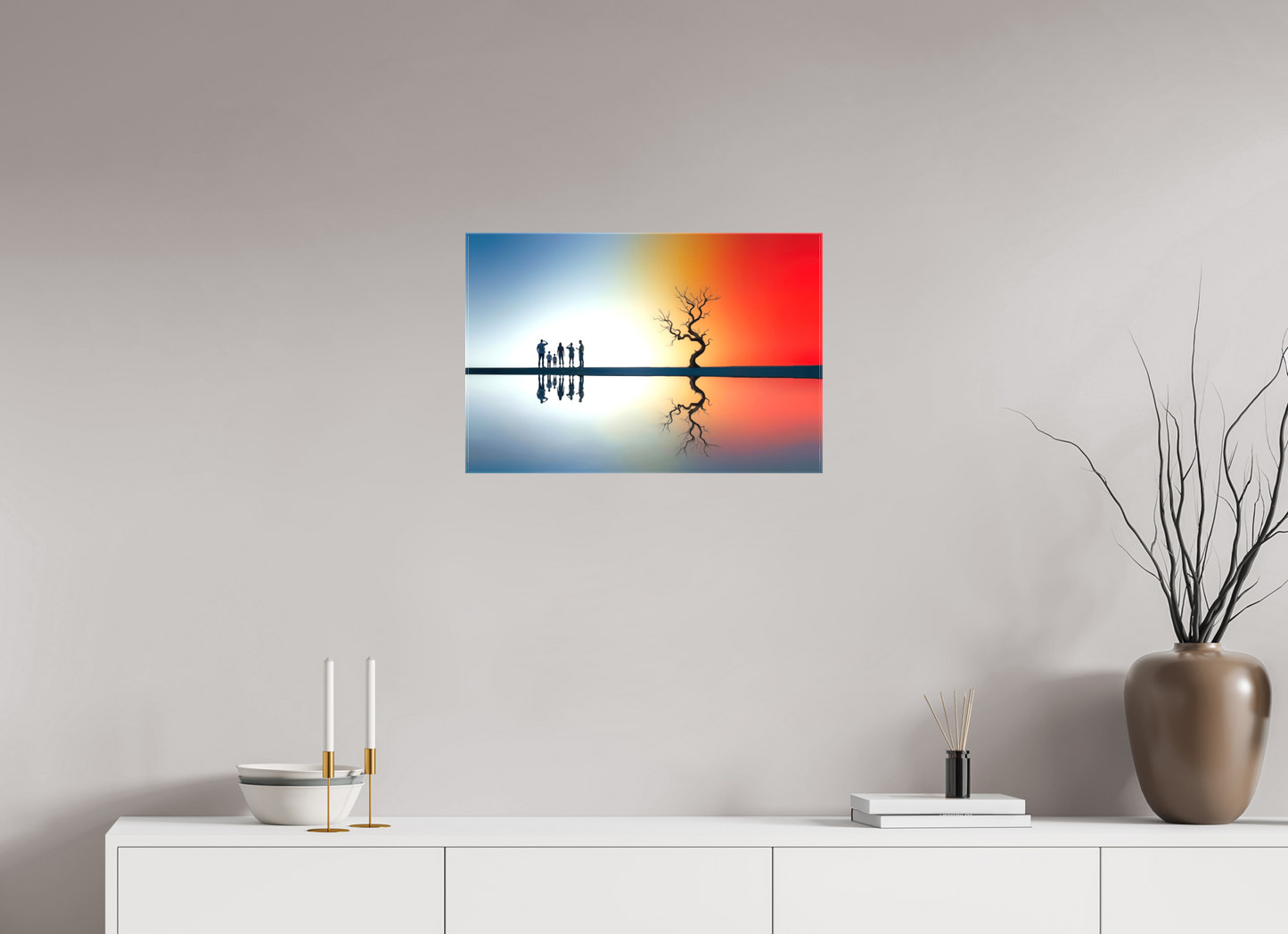 60 x 40 cm, Leinwand glänzend Begegnung am stillen Meer