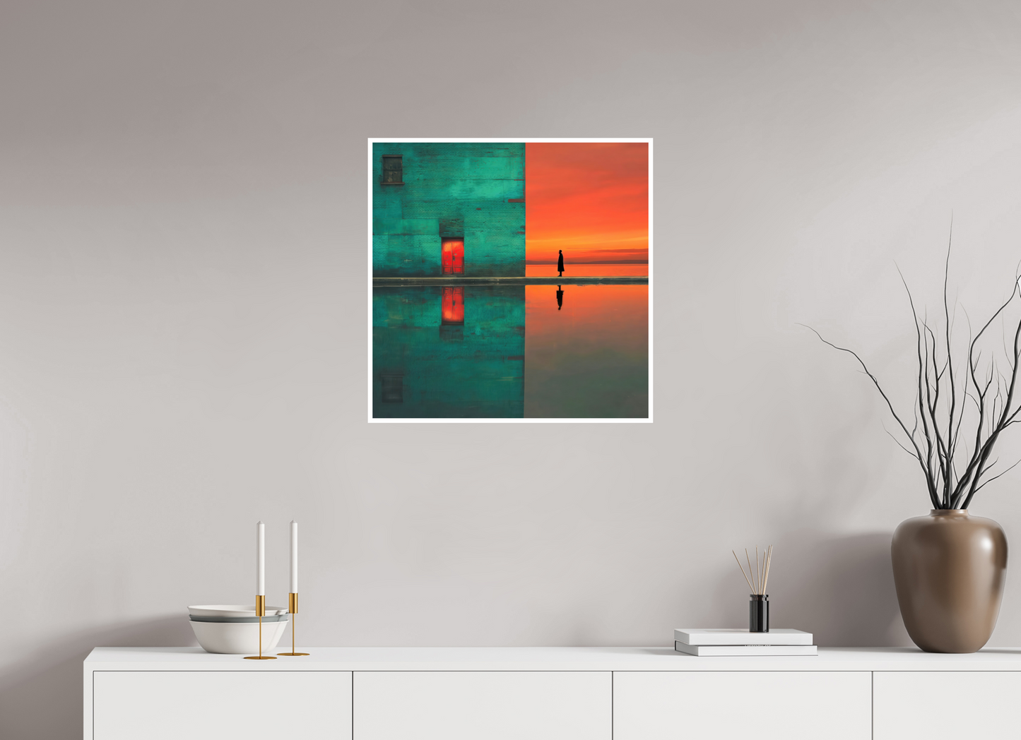 60 x 60 cm, Fine Art Print Hahnemühle Baryta Schwelle zum Meer—Wandkunst, Fine Art Print, Leinwand, Acryldruck, Alu-Dibond