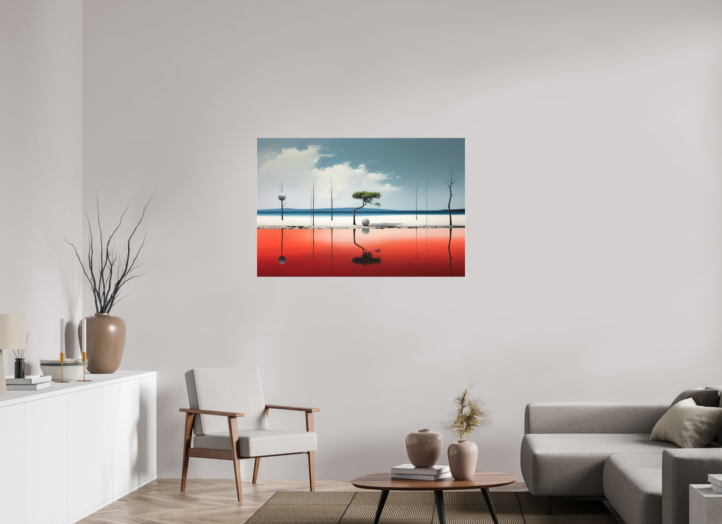 120 x 80 cm, Fine Art Pigmentdruck hinter Acrylglas Balance am Rand des Wassers—Wandkunst, Fine Art Print, Leinwand, Acryldruck, Alu-Dibond