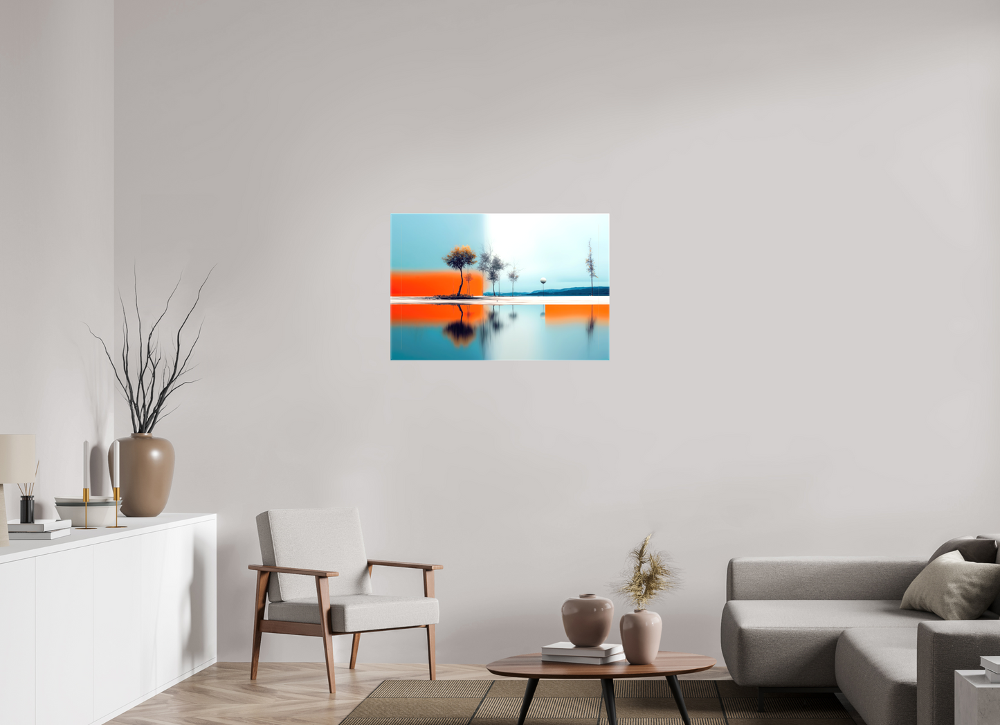 90 x 60 cm, Leinwand glänzend Horizont der Gegensätze