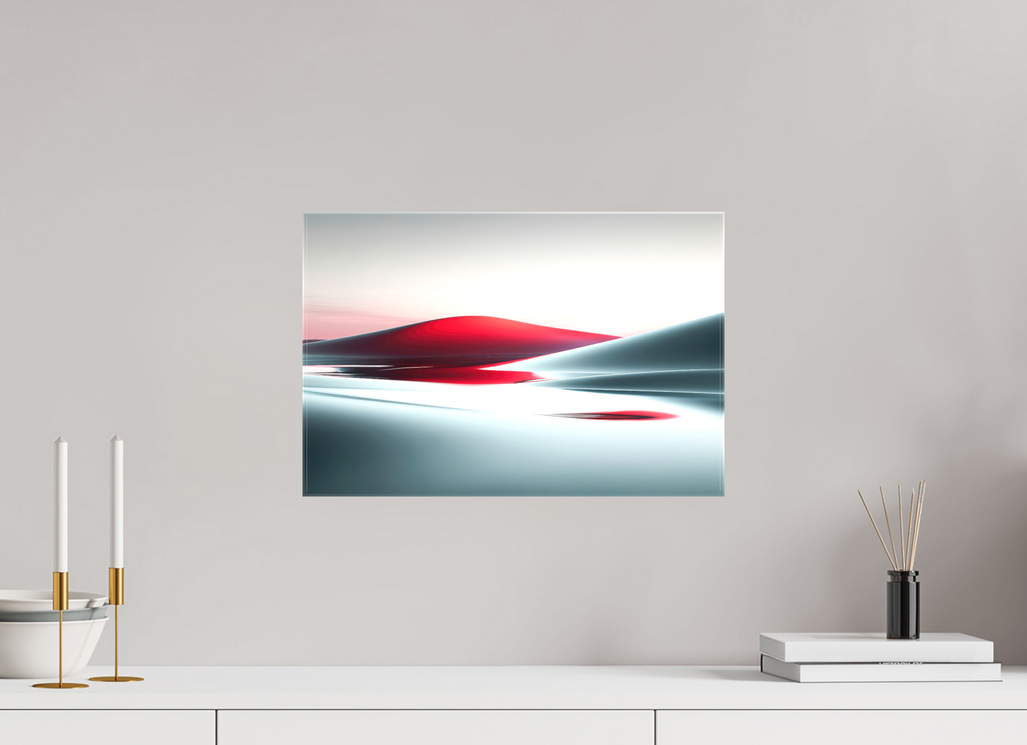 45 x 30 cm, Leinwand glänzend Die Stille der Dünen-06—Wandkunst, Fine Art Print, Leinwand, Acryldruck, Alu-Dibond