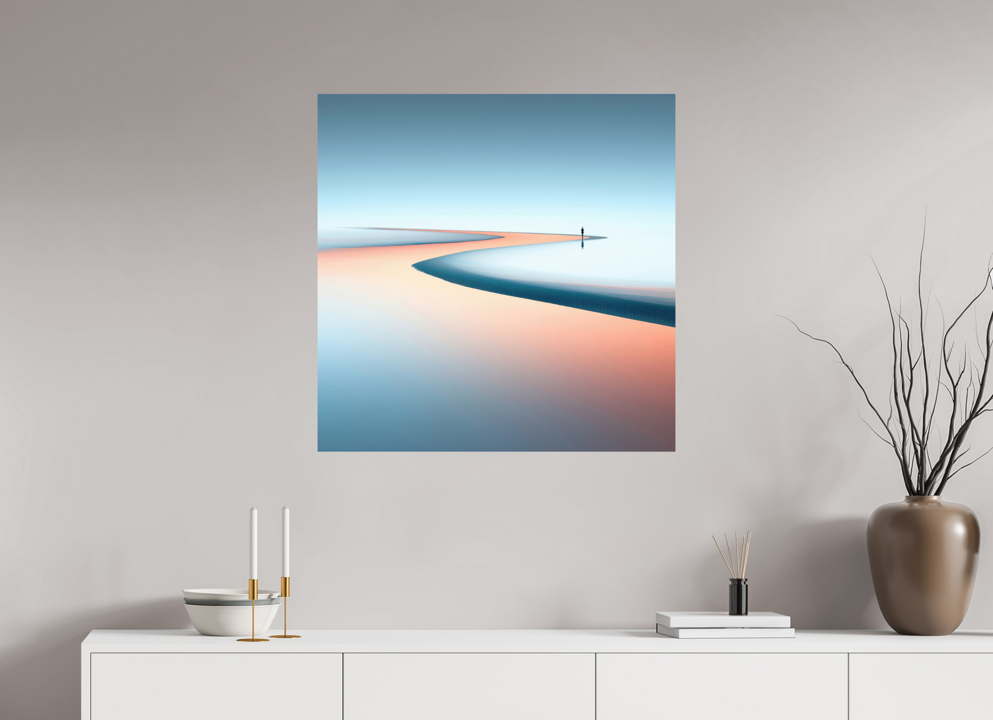 80 x 80 cm, Fine Art Print gerahmt Am Rand der Unendlichkeit