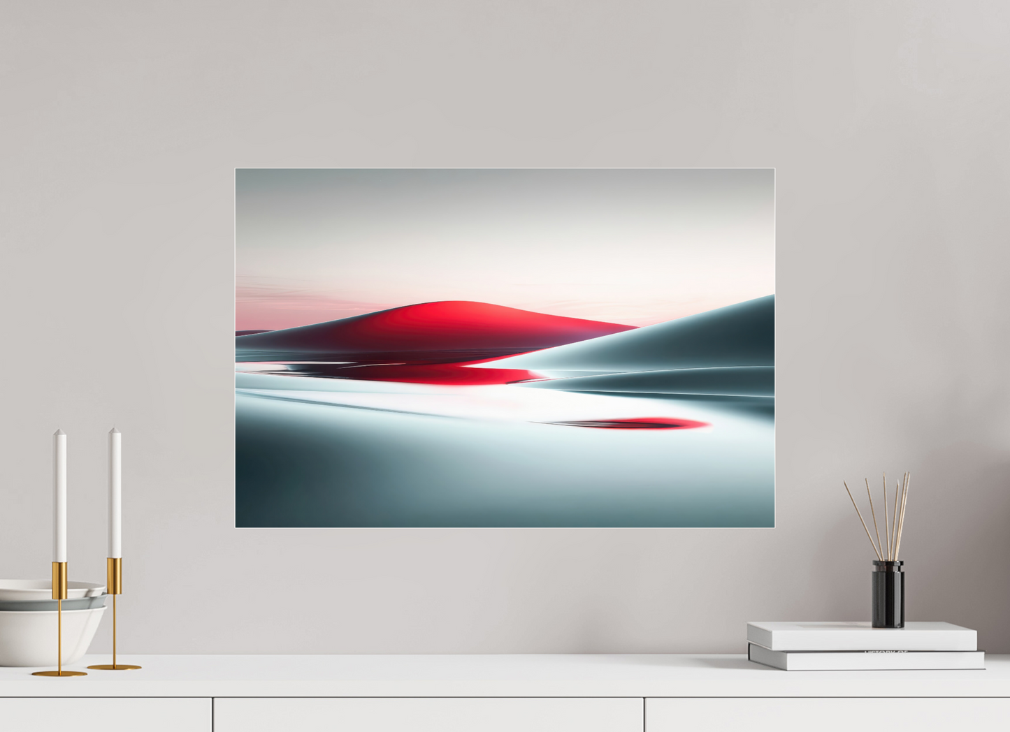 60 x 40 cm, Acrylglas glänzend standard Die Stille der Dünen-06—Wandkunst, Fine Art Print, Leinwand, Acryldruck, Alu-Dibond