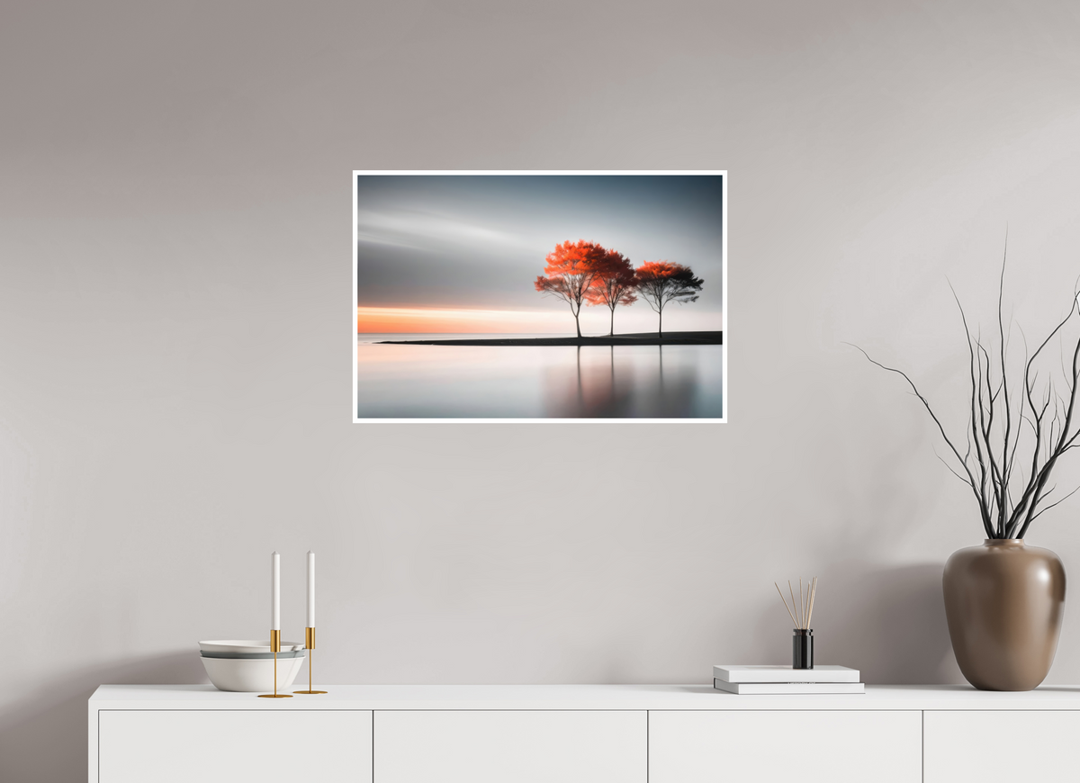 75 x 50 cm, Fine Art Print Hahnemühle Baryta Stille am Ufer-02—Wandkunst, Fine Art Print, Leinwand, Acryldruck, Alu-Dibond